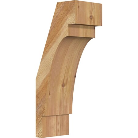 Ekena Millwork 6"W x 8"D x 20"H Merced Rough Sawn Knee Brace, Western Red Cedar BRC06X08X20MRC00RWR